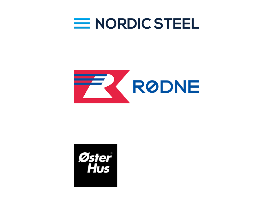 Logoane til Nordic Steel, Rødne og Øster Hus